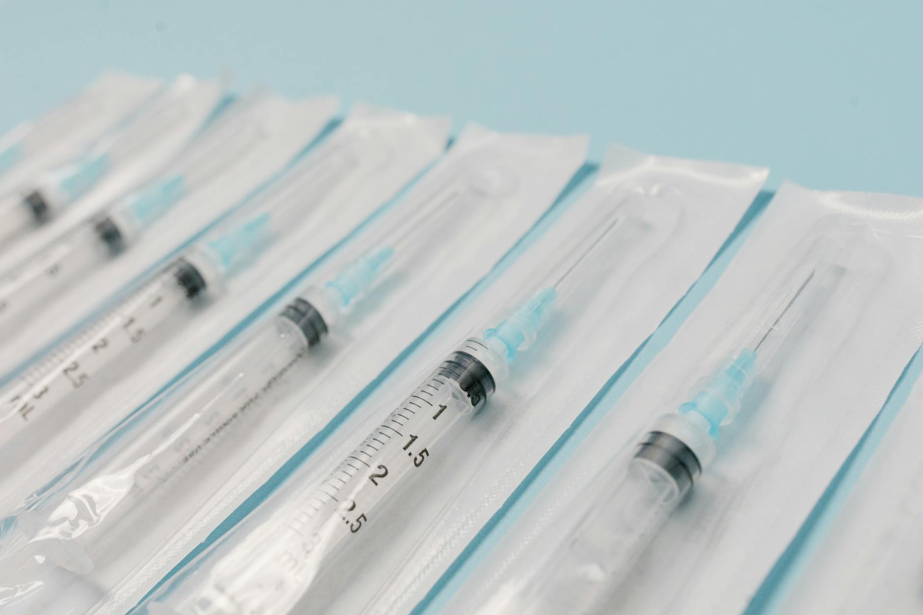 close up shot of syringes